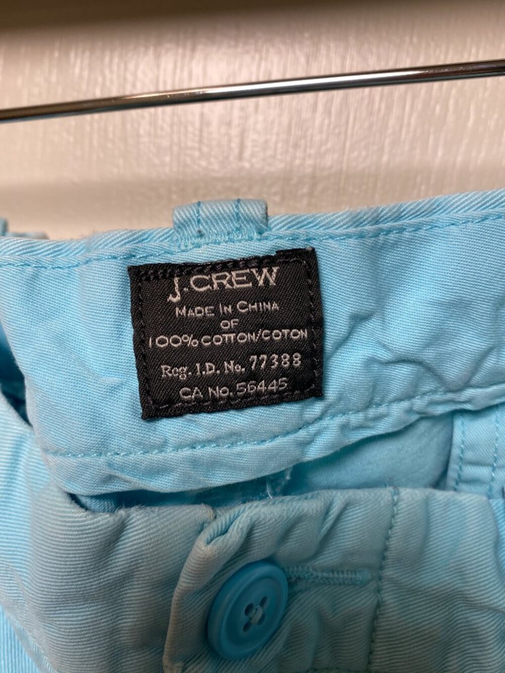 J.Crew Stanton Classic Fit Chino Shorts Garment Dyed Blue Men's Size 32 Cotton - Picture 6 of 6